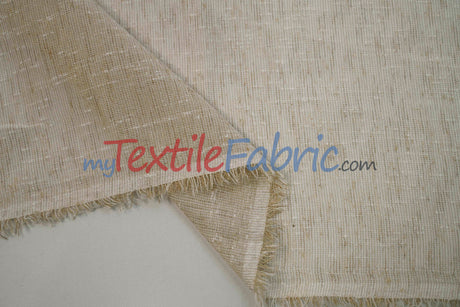 Swiss Sheer Fabric | Linen-Look Sheer Drapery | 130″ Wide | Event & Home Curtains |
