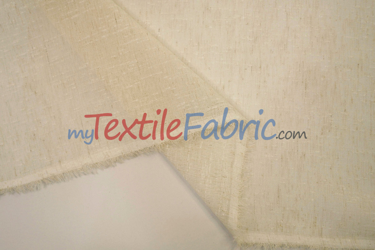 Swiss Sheer Fabric | Linen-Look Sheer Drapery | 130″ Wide | Event & Home Curtains | Available in 15 Colors