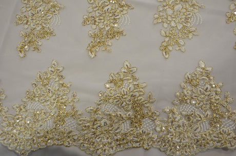 Camilla Embroidery Fabric | Bridal Lace Design YX 1098 | 52" Wide |