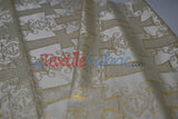 Religious Cross Brocade Fabric | 100% Polyester | 60" Wide | Elegant Liturgical Design