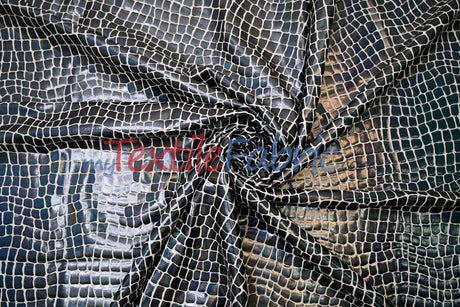 4 Way Stretch Dancewear Fabric | Anaconda Hologram Spandex | 58/60" Wide | Multiple Colors |