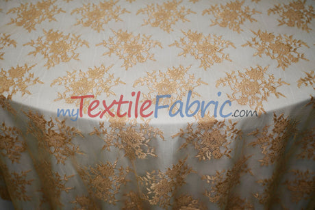 Chantilly Lace Fabric | 52” Wide | Elegant Floral Lace for Bridal & Formalwear