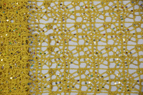 Open Weave Chain Chemical Lace Fabric by the Yard and Wholesale Bolt | 50" Wide |