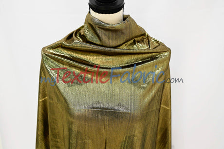 Metallic Stretch Slinky Fabric by the Yard | 58” Wide | 2 Way Stretch | Multiple Colors