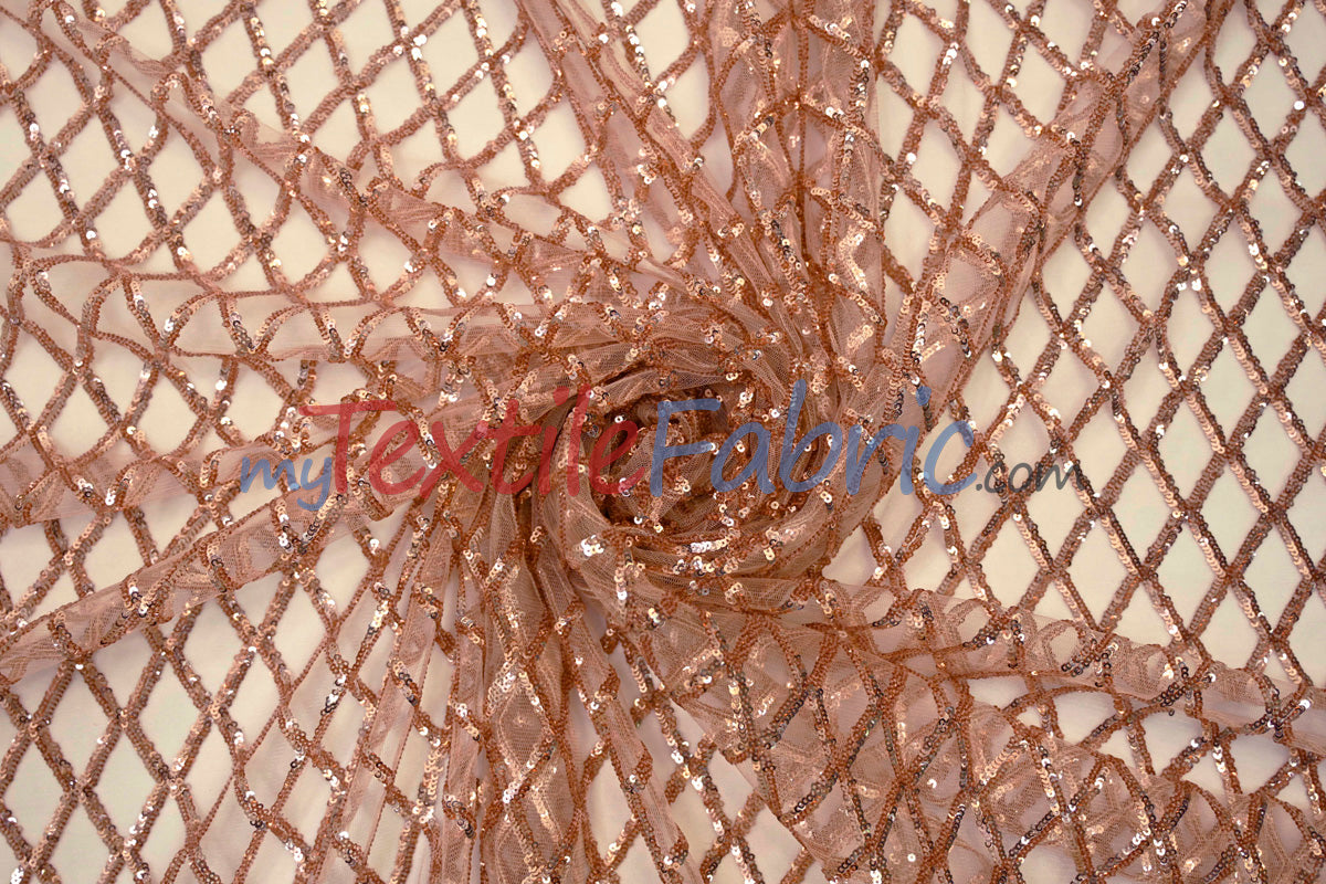 Luxury Glitz Sequins Lace Fabric | Bridal Lace Fabric | 54" Wide | Multiple Colors | Sequins Fabric by the Yard |