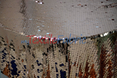 Fish Scale Paillette Sequins Fabric | 9mm Sequins Fabric | 52" Wide | Multiple Colors |