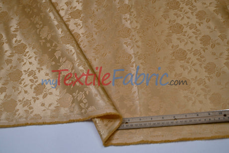 Satin Jacquard - Satin Flower Brocade - Sample Swatch 3x3