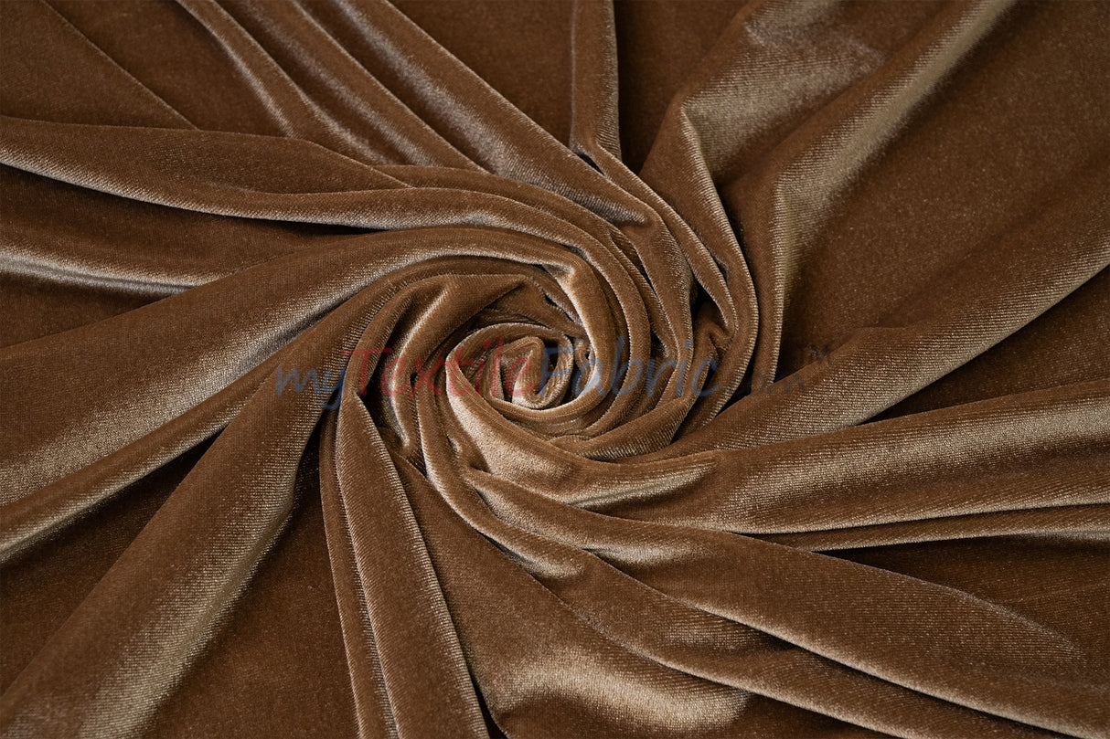 Soft and Plush Stretch Velvet Fabric | Stretch Velvet Spandex | 58" Wide | Spandex Velour for Apparel, Costume, Cosplay, Drapes |