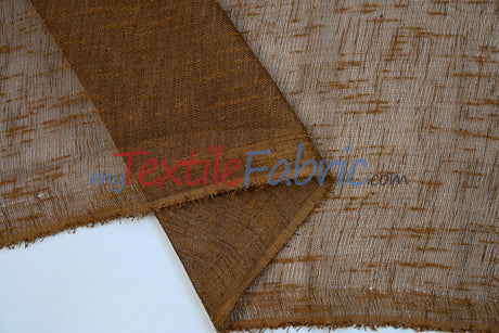 Swiss Sheer Fabric | Linen-Look Sheer Drapery | 130″ Wide | Event & Home Curtains | Available in 15 Colors