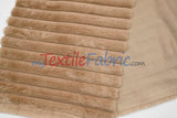 Striped Rabbit Fur Fabric by the Yard | Ultra-Soft Plush Faux Fur | 64/66” Wide | Available in Multiple Colors