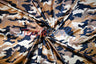 Army Camouflage Satin Print Fabric | Camo Charmeuse Satin | 60" Wide |