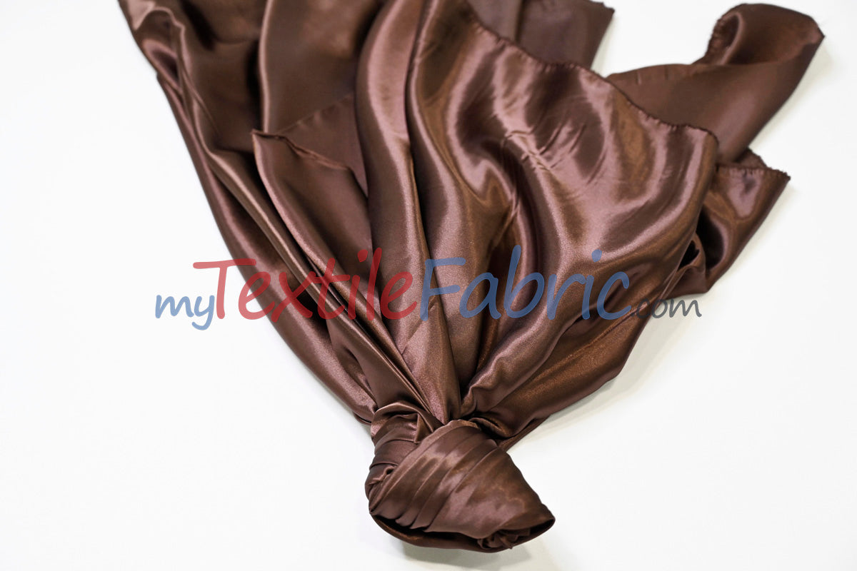 Stretch Charmeuse Satin Fabric | Soft Silky Satin Fabric | 96% Polyester 4% Spandex | Multiple Colors | Yards & Bolts