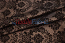 Damask Flocking Taffeta | Flocking Velvet Damask on Taffeta Fabric | 60" Wide | Curtains, Apparel, Cosplay, Costume, Decor | Fabric mytextilefabric Yards Brown Damask 