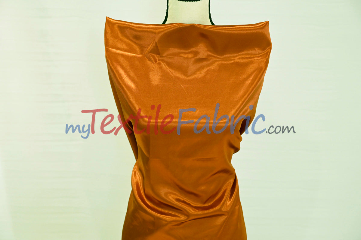 Stretch Charmeuse Satin Fabric | Soft Silky Satin Fabric | 96% Polyester 4% Spandex | Multiple Colors | Yards & Bolts
