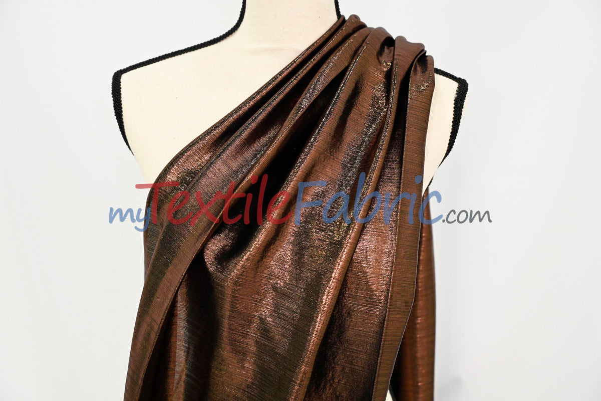 Metallic Stretch Slinky Fabric by the Yard | 58” Wide | 2 Way Stretch | Multiple Colors