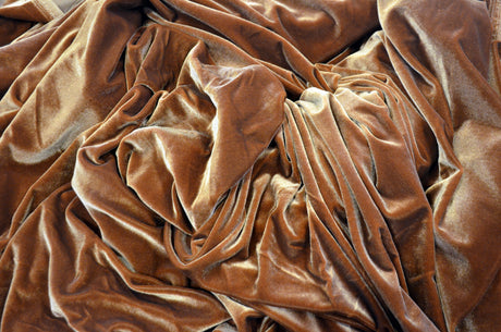 0342 COPPER STRETCH VELVET