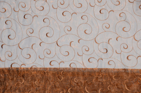Swirl Organza Fabric | Embroidered Swirl Sheer | 54" Wide | Multiple Colors |