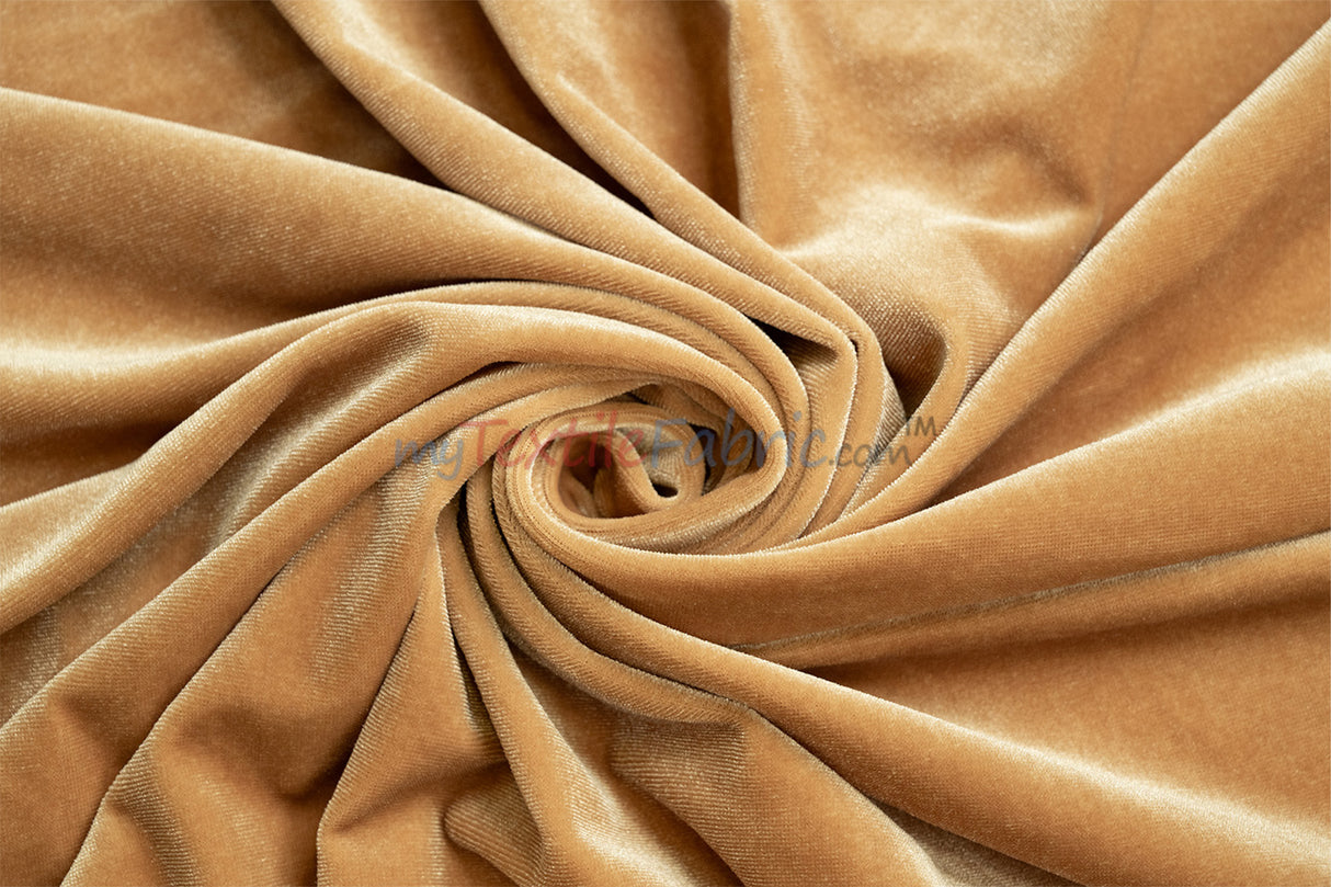 Soft and Plush Stretch Velvet Fabric | Stretch Velvet Spandex | 58" Wide | Spandex Velour for Apparel, Costume, Cosplay, Drapes |