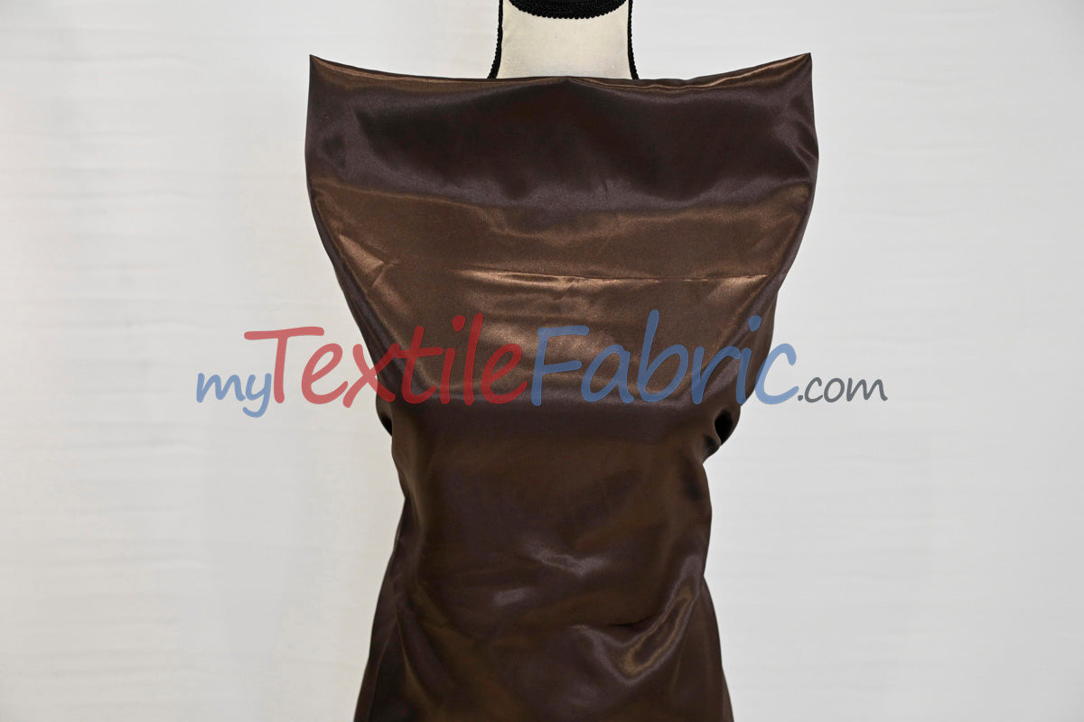 Stretch Charmeuse Satin Fabric | Soft Silky Satin Fabric | 96% Polyester 4% Spandex | Multiple Colors | Yards & Bolts