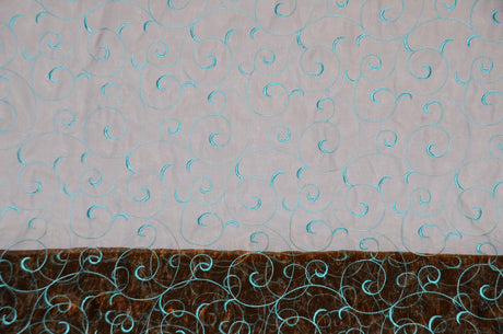 Swirl Organza Fabric | Embroidered Swirl Sheer | 54" Wide | Multiple Colors |