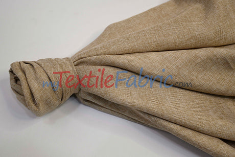 Vintage Linen Fabric | Imitation Burlap Fabric | 60" Wide | Faux Burlap | Vintage Rustic Natural Look Burlap | Washable Burlap Fabric for Decor |