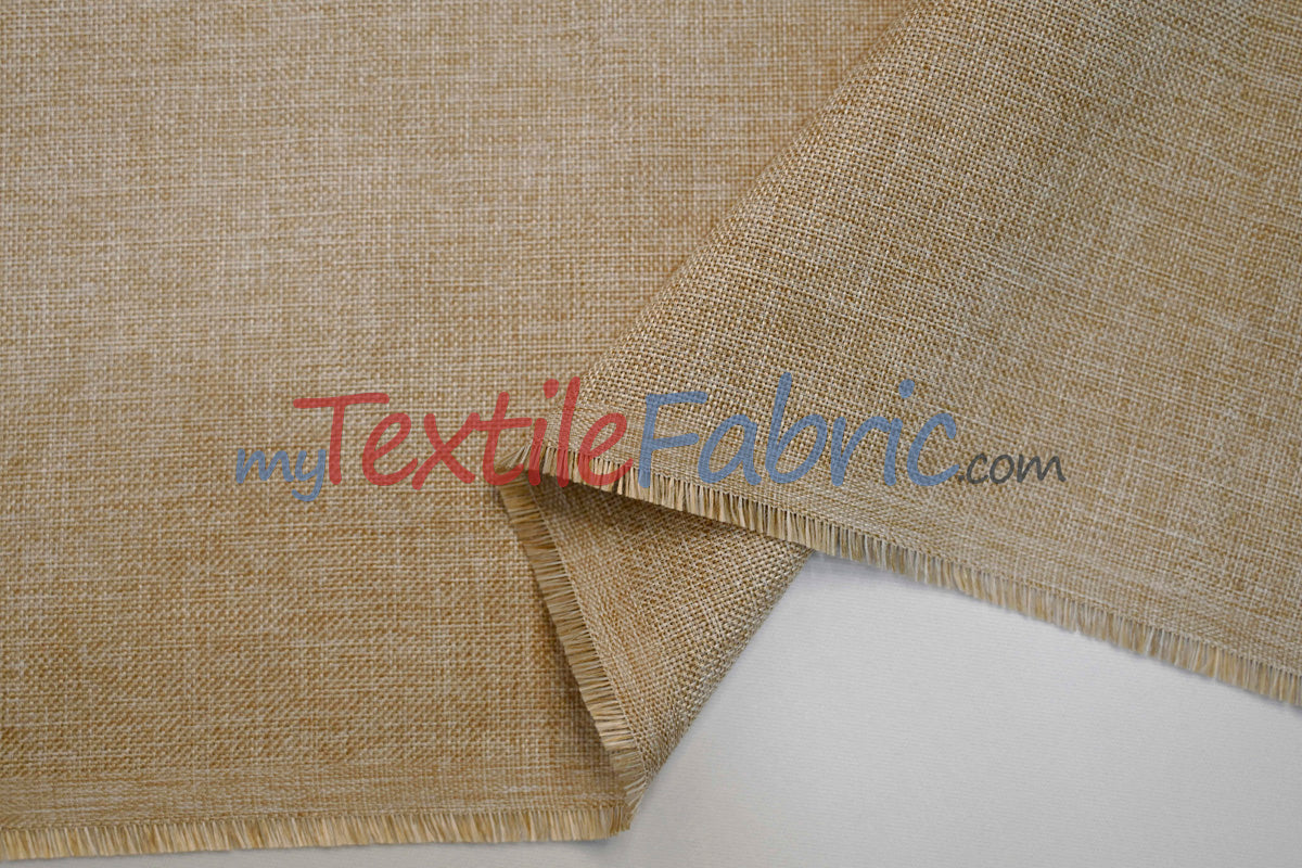 Vintage Linen Fabric | Imitation Burlap Fabric | 60" Wide | Faux Burlap | Vintage Rustic Natural Look Burlap | Washable Burlap Fabric for Decor |