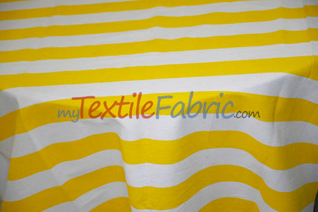10 Oz 100% Cotton Canvas 2" Stripe | Outdoor Fabric | 60" Wide | Multiple Colors |