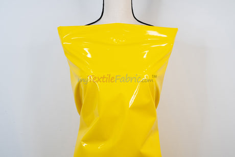 Shiny Stretch Patent Vinyl Fabric | 94% Polyester, 6% Spandex | 55" Wide | Glossy & Flexible Material for Fashion and Crafts