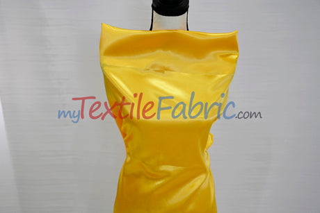 Stretch Charmeuse Satin Fabric | Soft Silky Satin Fabric | 96% Polyester 4% Spandex | Multiple Colors | Yards & Bolts
