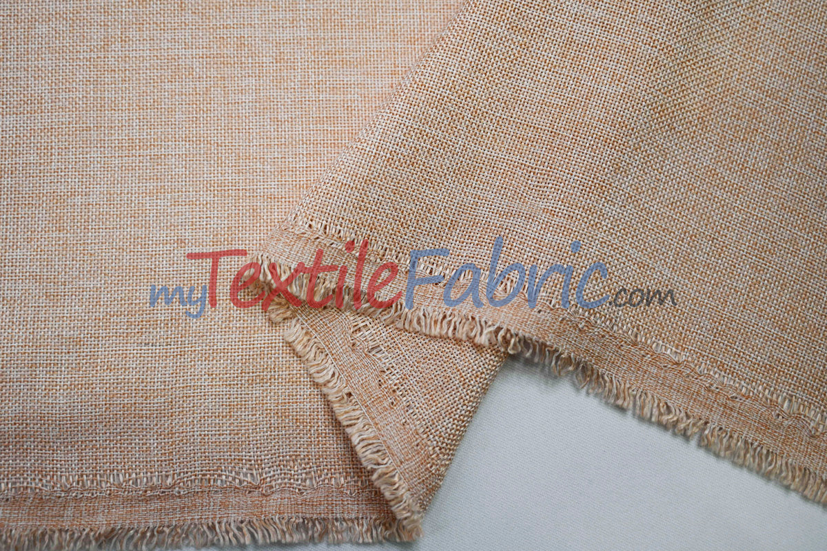 Vintage Linen Fabric | Imitation Burlap Fabric | 60" Wide | Faux Burlap | Vintage Rustic Natural Look Burlap | Washable Burlap Fabric for Decor |