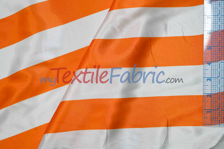 2" Stripe Satin Fabric | Soft Satin Stripe Charmeuse Fabric | 60" Wide | Multiple Colors |