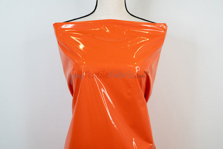 Shiny Stretch Patent Vinyl Fabric | 94% Polyester, 6% Spandex | 55" Wide | Glossy & Flexible Material for Fashion and Crafts