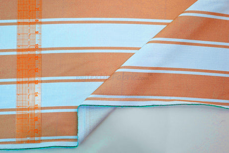 Cabana Rustic Stripe Fabric | Yarn-Dyed Stripes | Linen Look | 58” Wide | Outdoor Fabric |