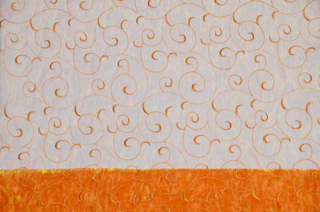 Swirl Organza Fabric | Embroidered Swirl Sheer | 54" Wide | Multiple Colors |