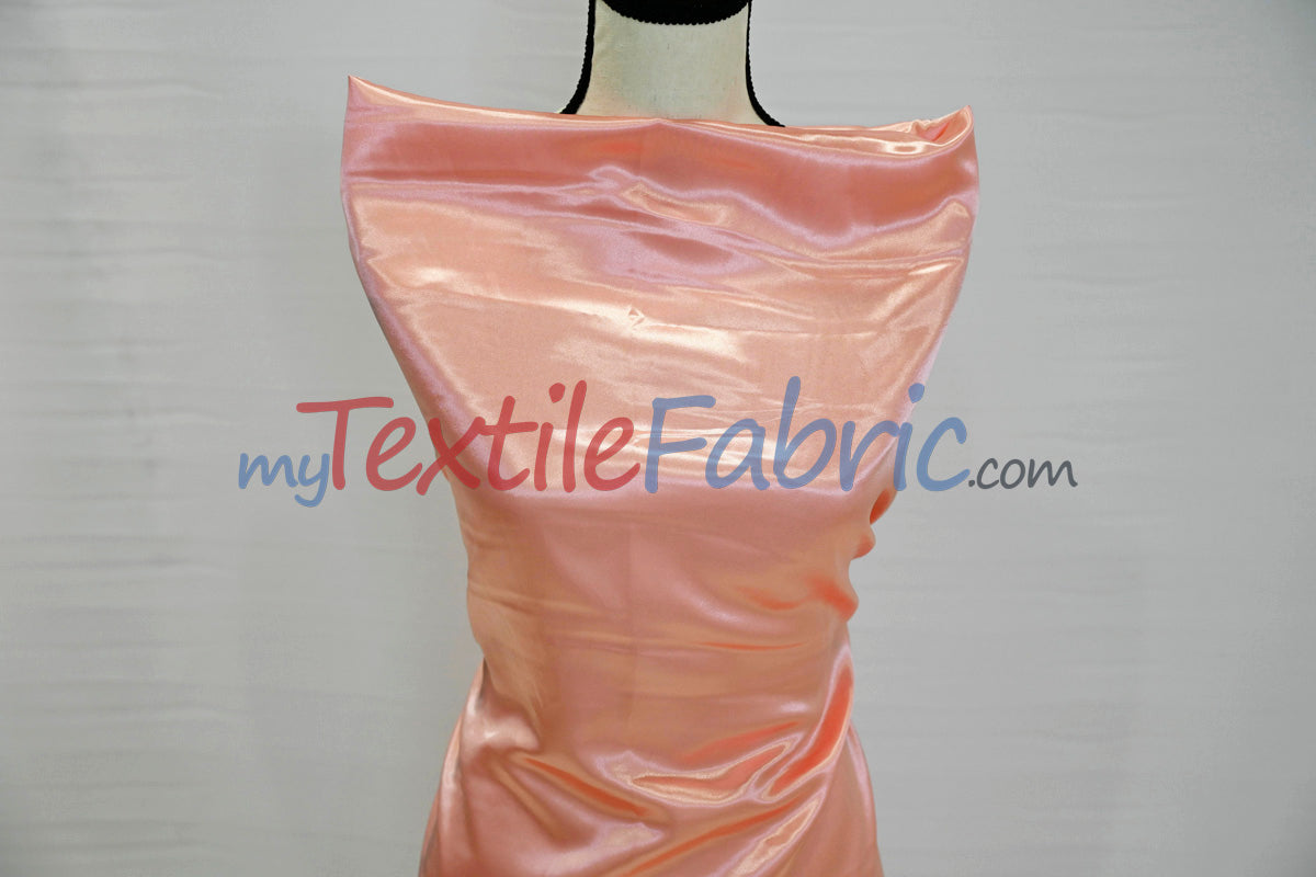 Stretch Charmeuse Satin Fabric | Soft Silky Satin Fabric | 96% Polyester 4% Spandex | Multiple Colors | Yards & Bolts