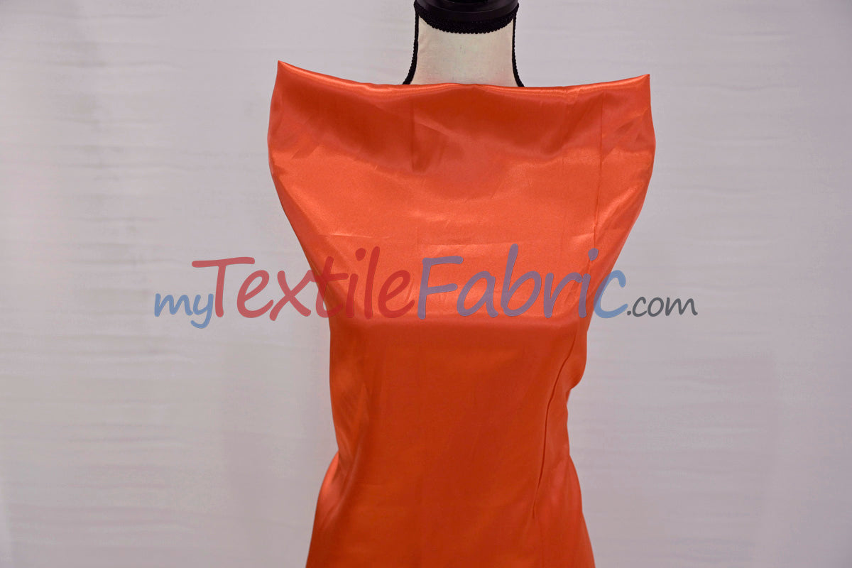 Stretch Charmeuse Satin Fabric | Soft Silky Satin Fabric | 96% Polyester 4% Spandex | Multiple Colors | Yards & Bolts