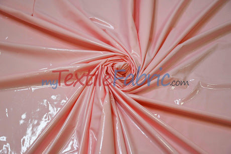 Shiny Stretch Patent Vinyl Fabric | 94% Polyester, 6% Spandex | 55" Wide | Glossy & Flexible Material for Fashion and Crafts