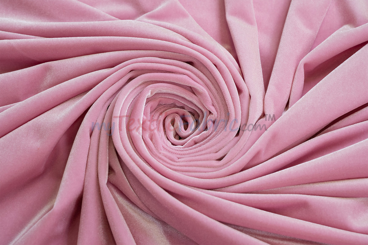 Soft and Plush Stretch Velvet Fabric | Stretch Velvet Spandex | 58" Wide | Spandex Velour for Apparel, Costume, Cosplay, Drapes |
