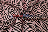 Zebra Flocking Taffeta | Flocking Velvet Zebra on Taffeta Fabric | 60" Wide | Curtains, Apparel, Cosplay, Costume, Decor |