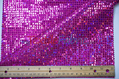 Holographic Mini Square Sequins | 45” Wide | Lightweight Sequin Fabric for Costumes & Apparel