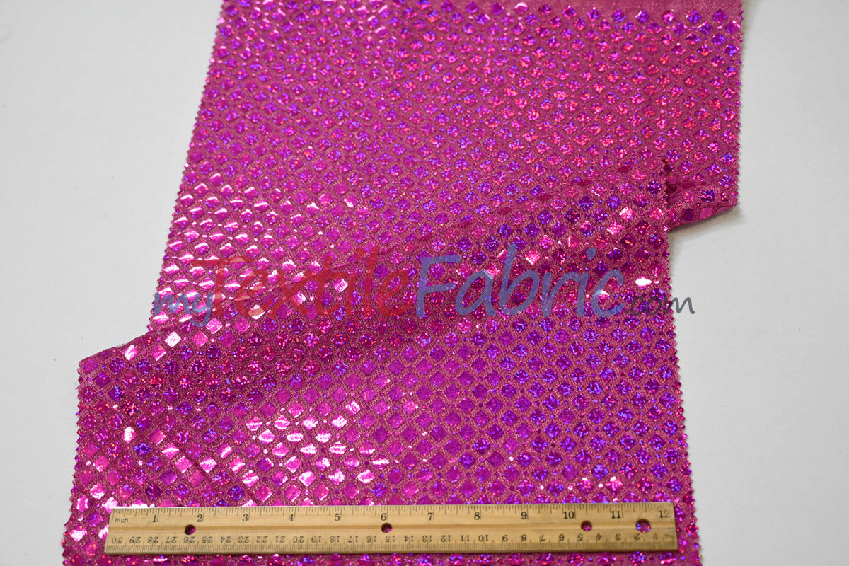 Holographic Shimmer Sequins Fabric | Lightweight & Flowy | 45” Wide | Dazzling Sparkle for Apparel & Costumes