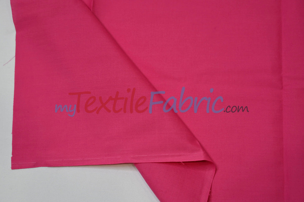 Polyester Cotton Broadcloth Fabric | 60" Wide | Solid Colors | Continuous Yards | Multiple Colors |