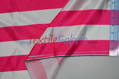 2" Stripe Satin Fabric | Soft Satin Stripe Charmeuse Fabric | 60" Wide | Multiple Colors |