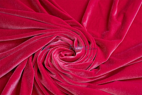 Soft and Plush Stretch Velvet Fabric | Stretch Velvet Spandex | 58" Wide | Spandex Velour for Apparel, Costume, Cosplay, Drapes |
