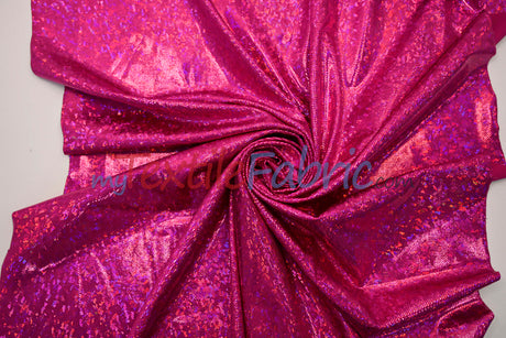 4 Way Stretch Dancewear Fabric | Shattered Hologram Spandex | 58/60" Wide | Multiple Colors |