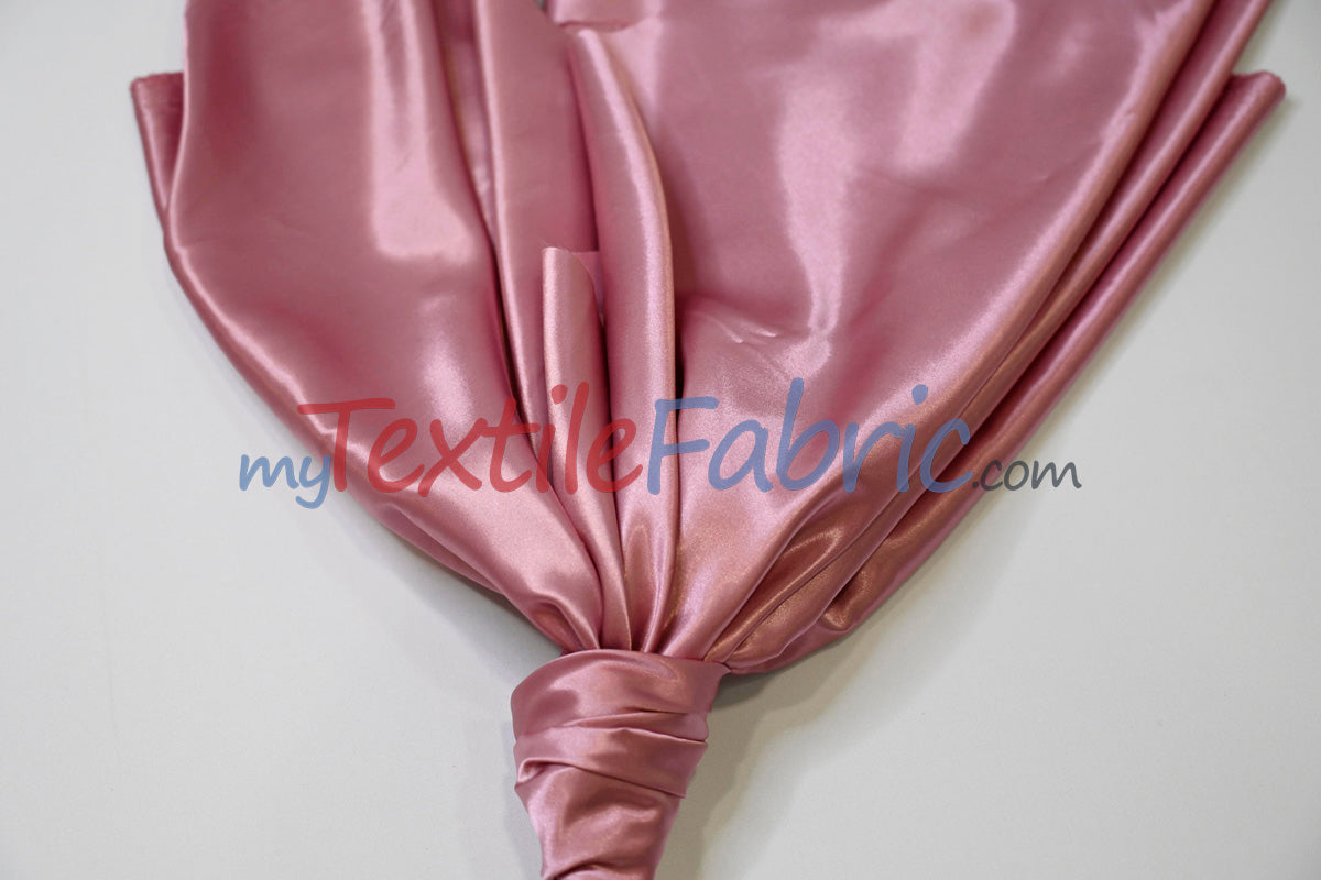 Stretch Charmeuse Satin Fabric | Soft Silky Satin Fabric | 96% Polyester 4% Spandex | Multiple Colors | Yards & Bolts