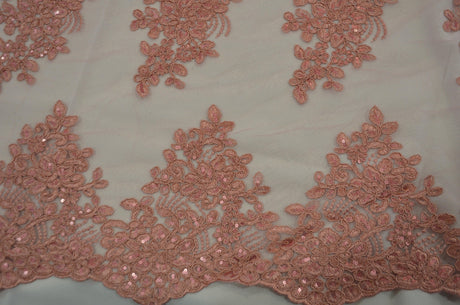 Camilla Embroidery Fabric | Bridal Lace Design YX 1098 | 52" Wide |