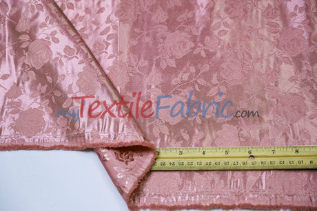Satin Jacquard | Satin Flower Brocade | 60" Wide | Wholesale Bolt 65 Yards |