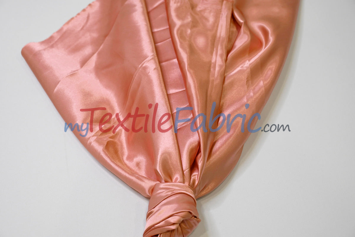 Stretch Charmeuse Satin Fabric | Soft Silky Satin Fabric | 96% Polyester 4% Spandex | Multiple Colors | Yards & Bolts