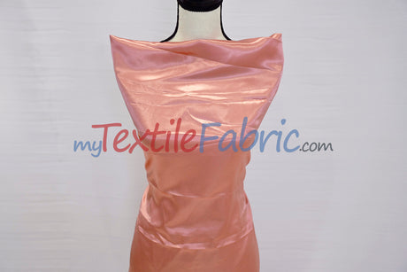 Stretch Charmeuse Satin Fabric | Soft Silky Satin Fabric | 96% Polyester 4% Spandex | Multiple Colors | Yards & Bolts